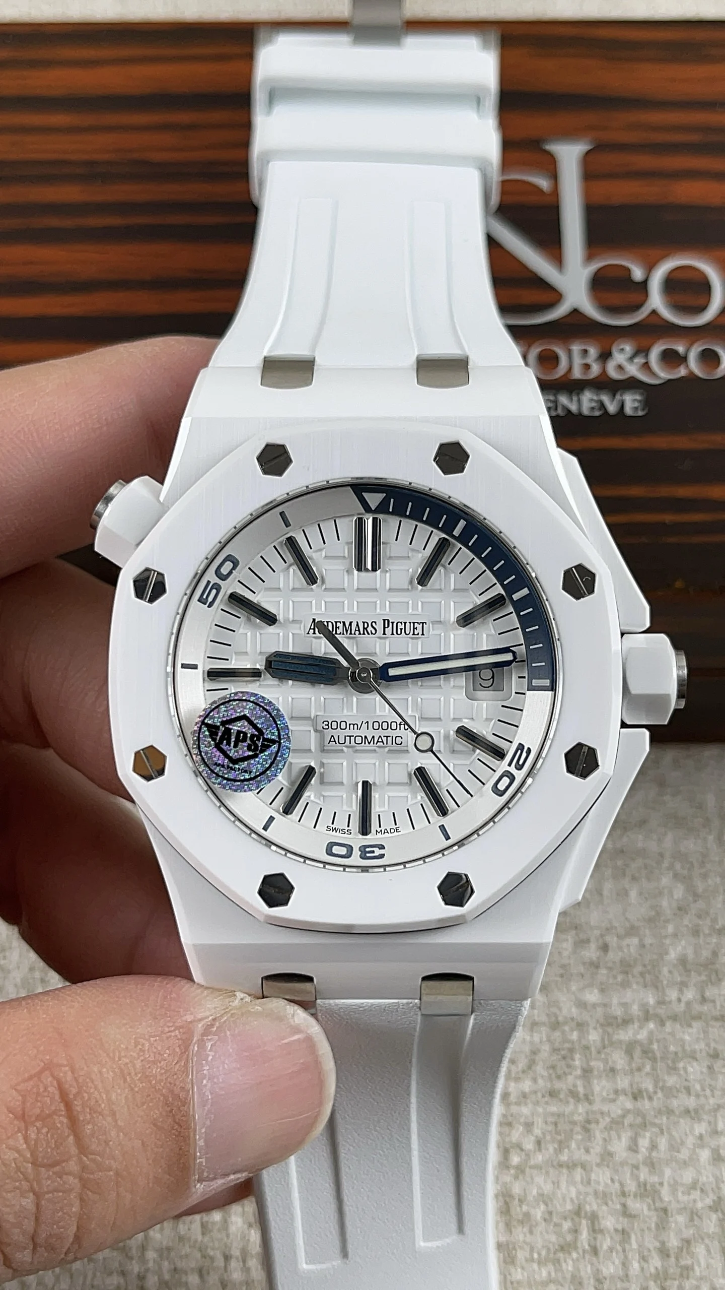 Audemars Piguet Ceramic 15707 — photographed off the sweep