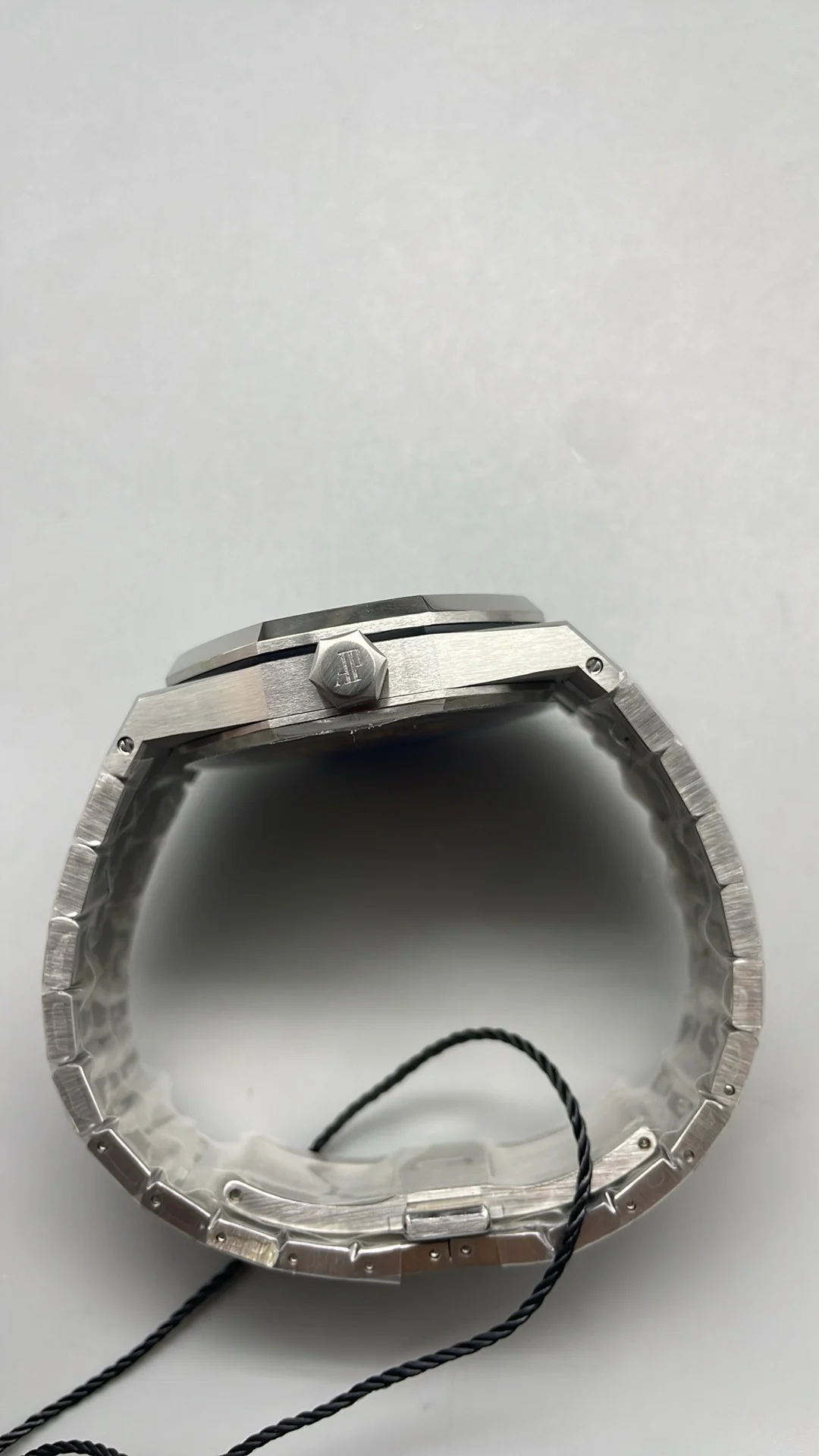 Audemars Piguet Grey Dial 15450 37mm — photographed off the sweep