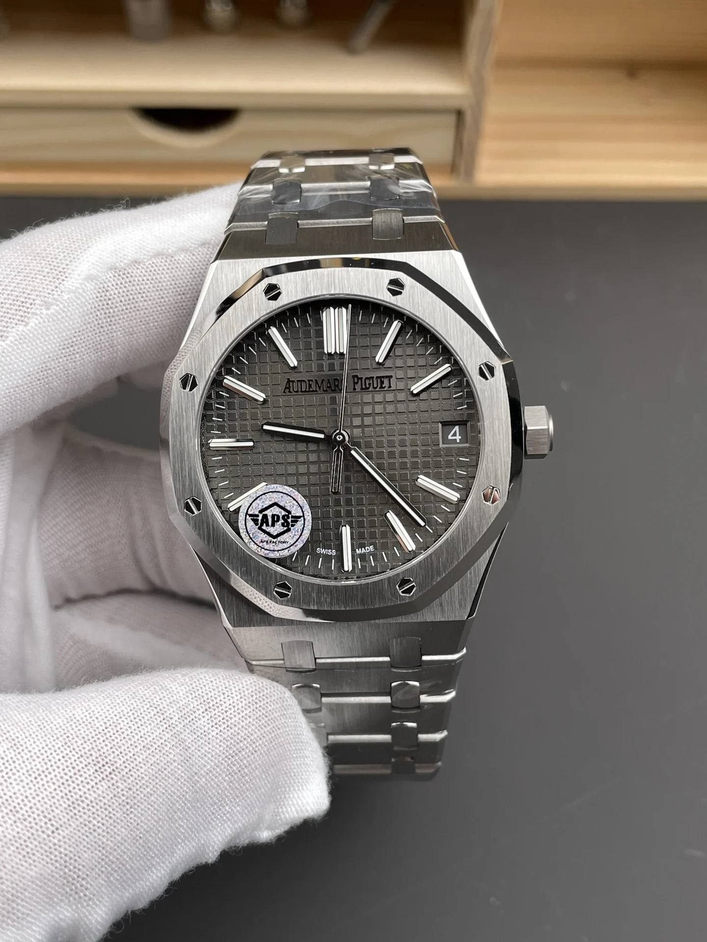 Audemars Piguet Grey Dial 41mm — photographed off the sweep
