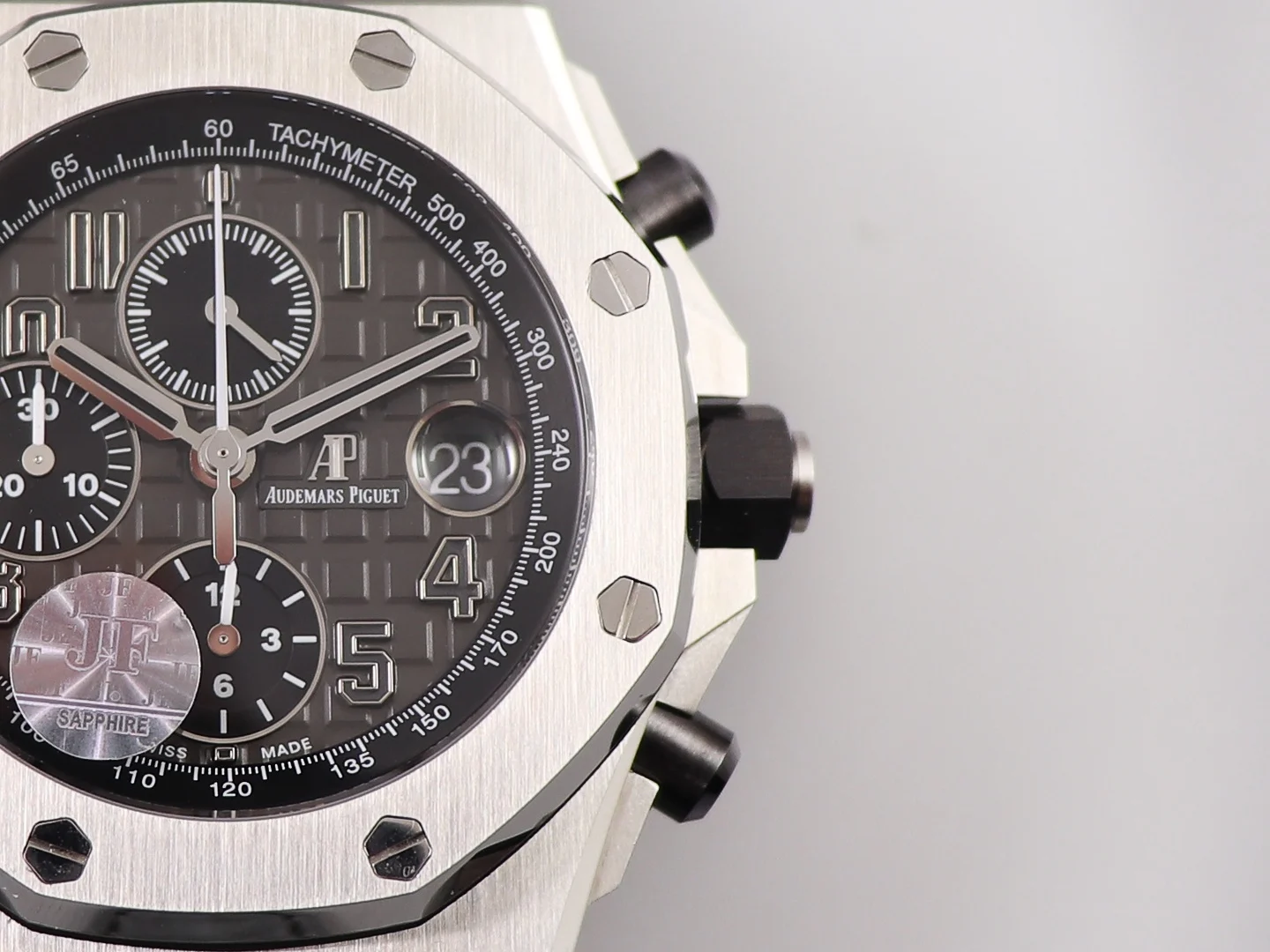 Audemars Piguet Grey Dial 42mm — photographed off the sweep