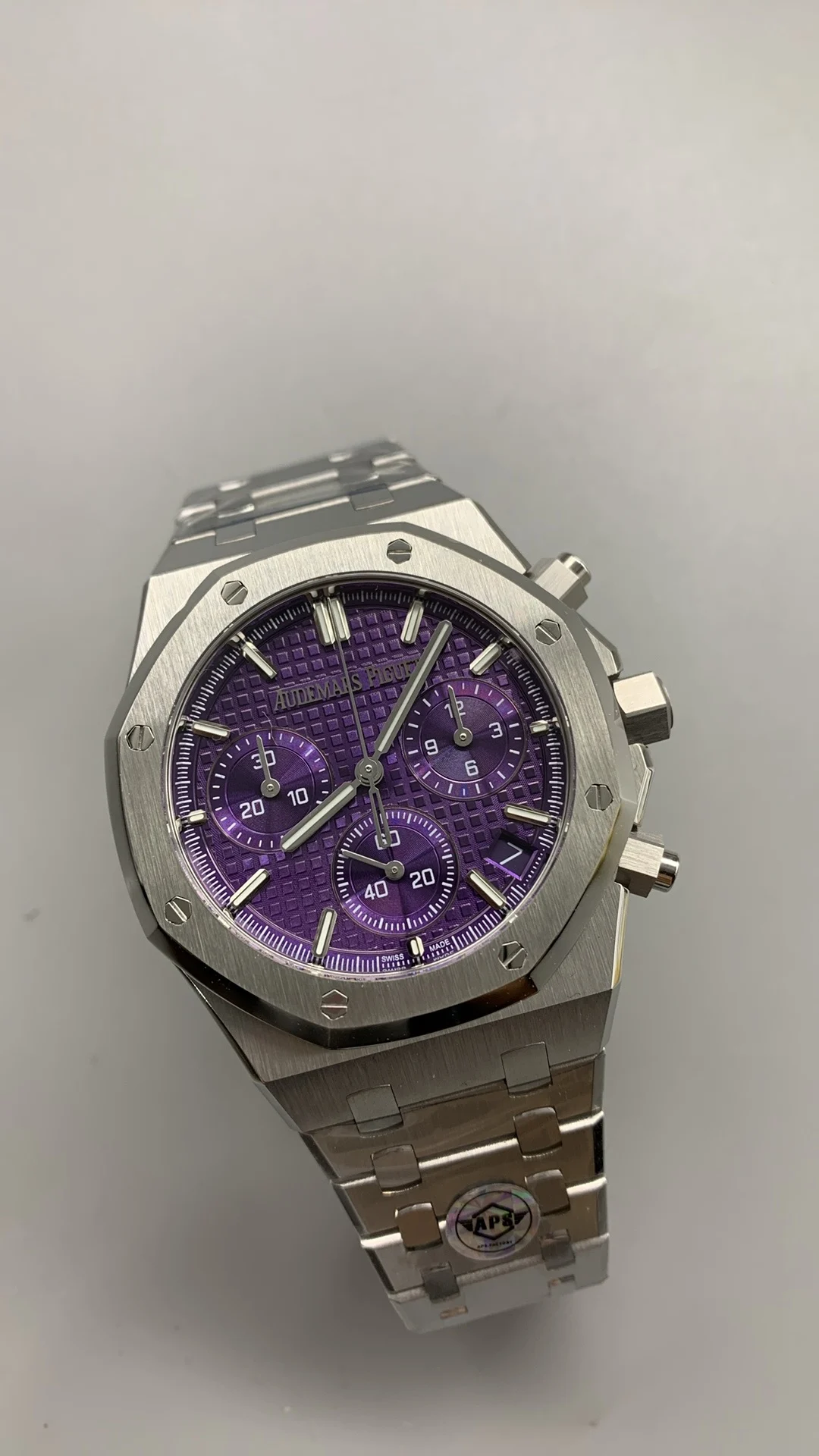 Audemars Piguet Purple Dial 26240 — photographed off the sweep