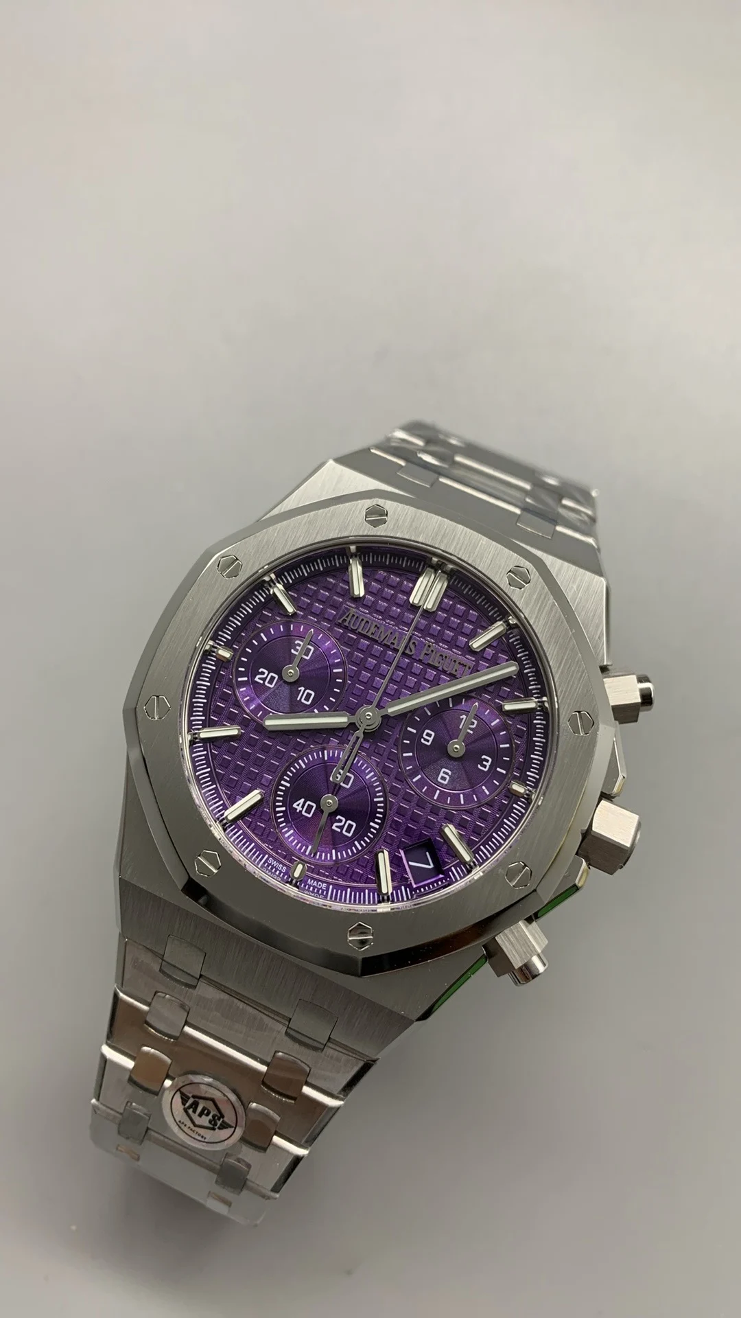 Audemars Piguet Purple Dial 26240 — photographed off the sweep