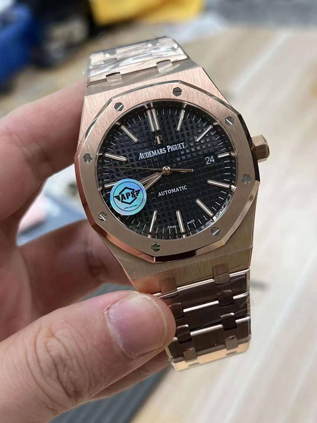 Audemars Piguet Rose Gold 15400 — photographed off the sweep