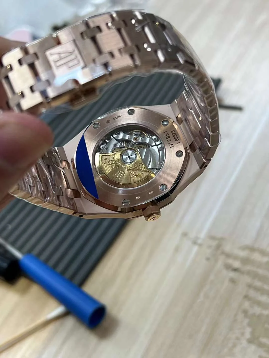 Audemars Piguet Rose Gold 15400 — photographed off the sweep