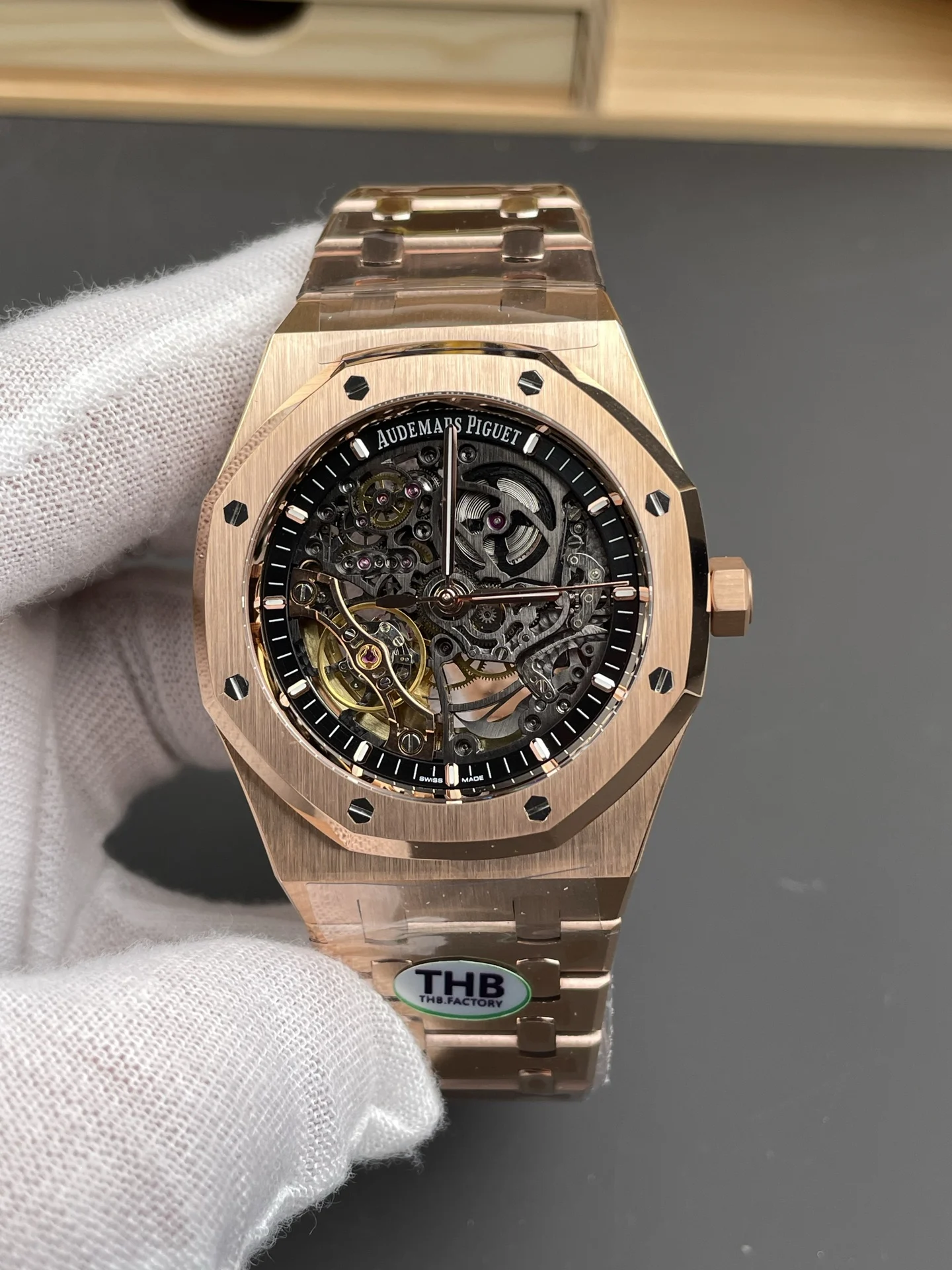 Audemars Piguet Rose Gold 15407 41mm — photographed off the sweep