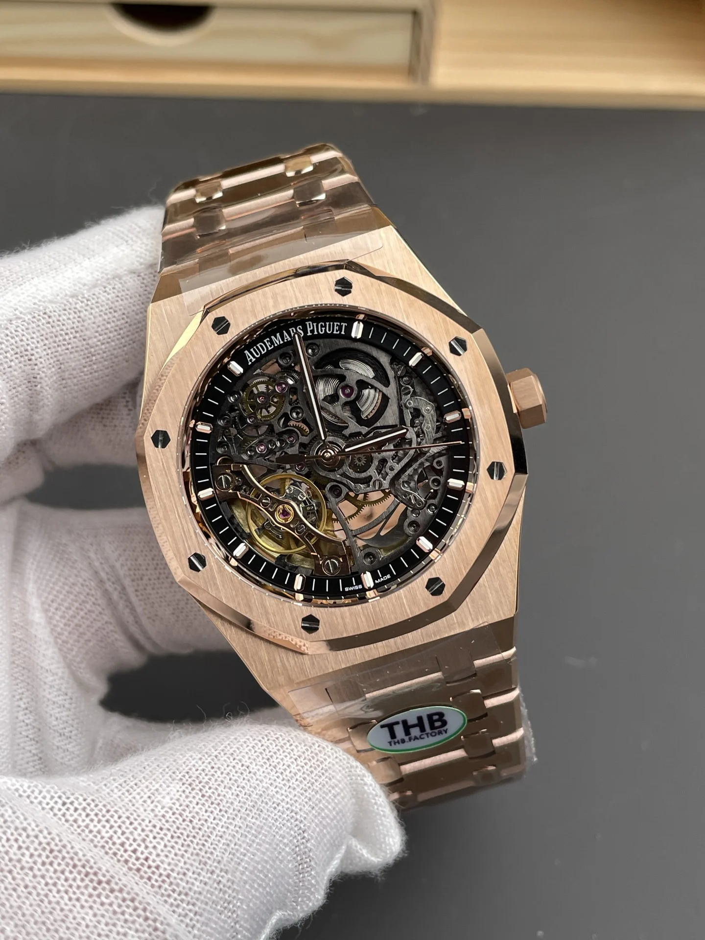 Audemars Piguet Rose Gold 15407 41mm — photographed off the sweep