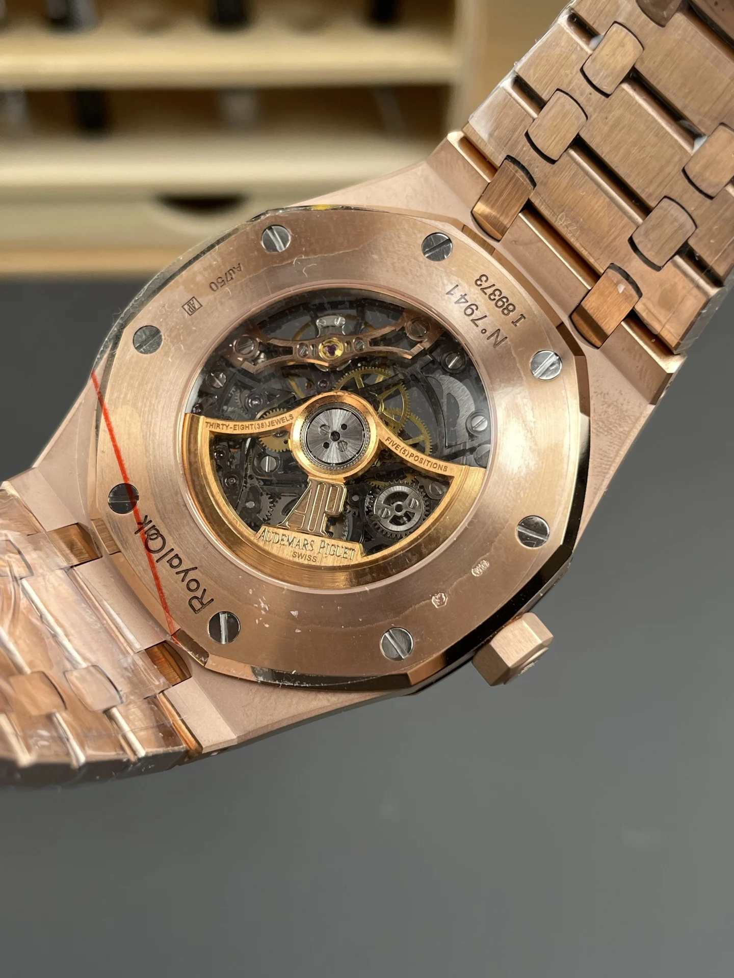 Audemars Piguet Rose Gold 15407 41mm — photographed off the sweep