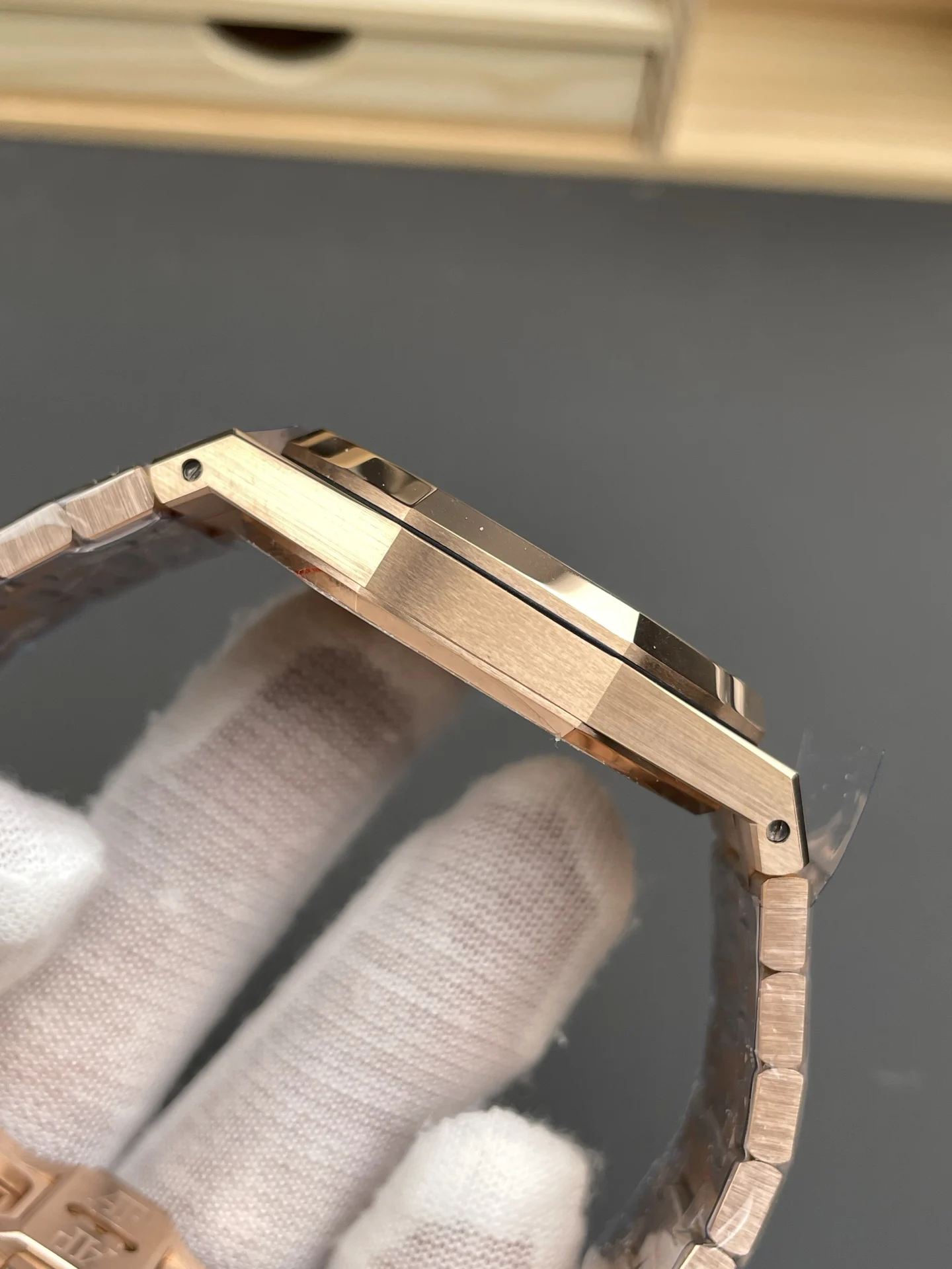 Audemars Piguet Rose Gold 15407 41mm — photographed off the sweep