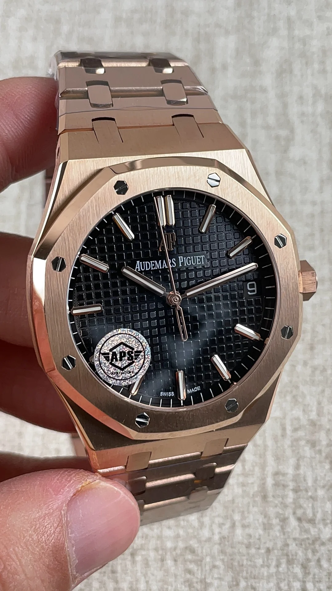 Audemars Piguet Rose Gold 15500 — photographed off the sweep