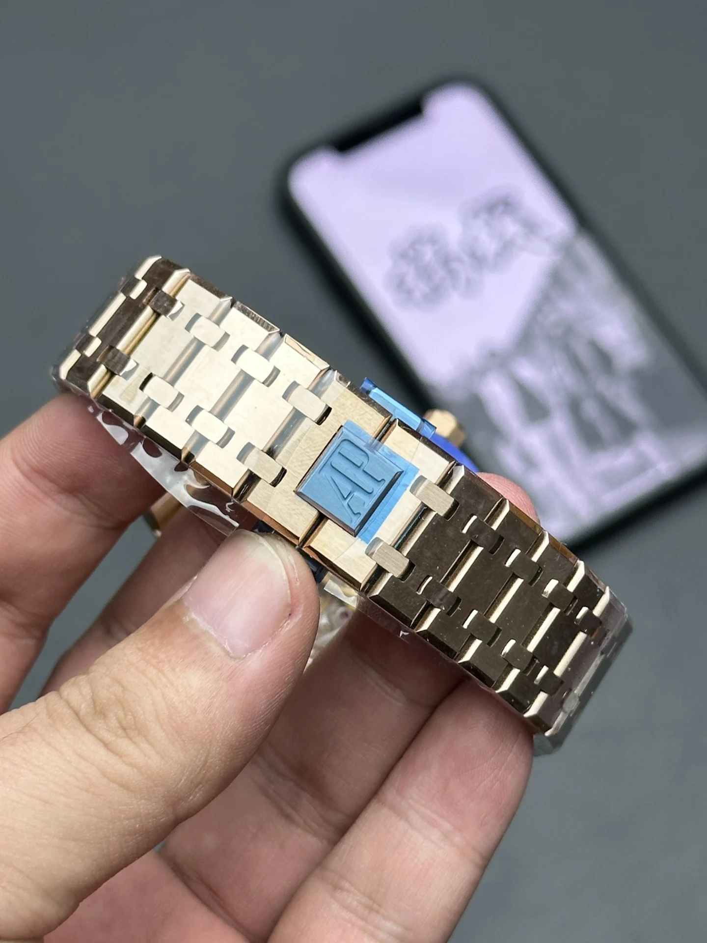 Audemars Piguet Rose Gold 15500 — photographed off the sweep