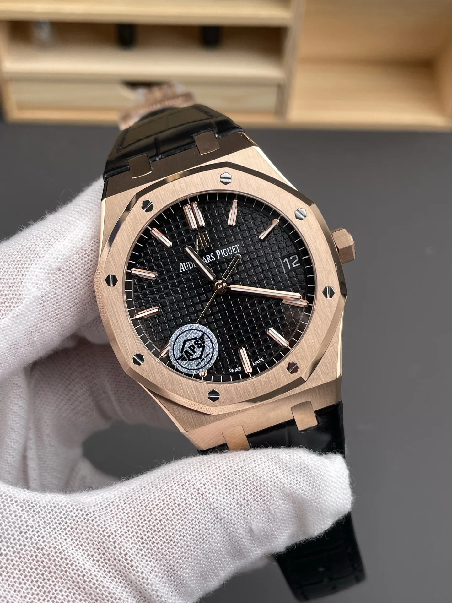 Audemars Piguet Rose Gold 15500 41mm — photographed off the sweep