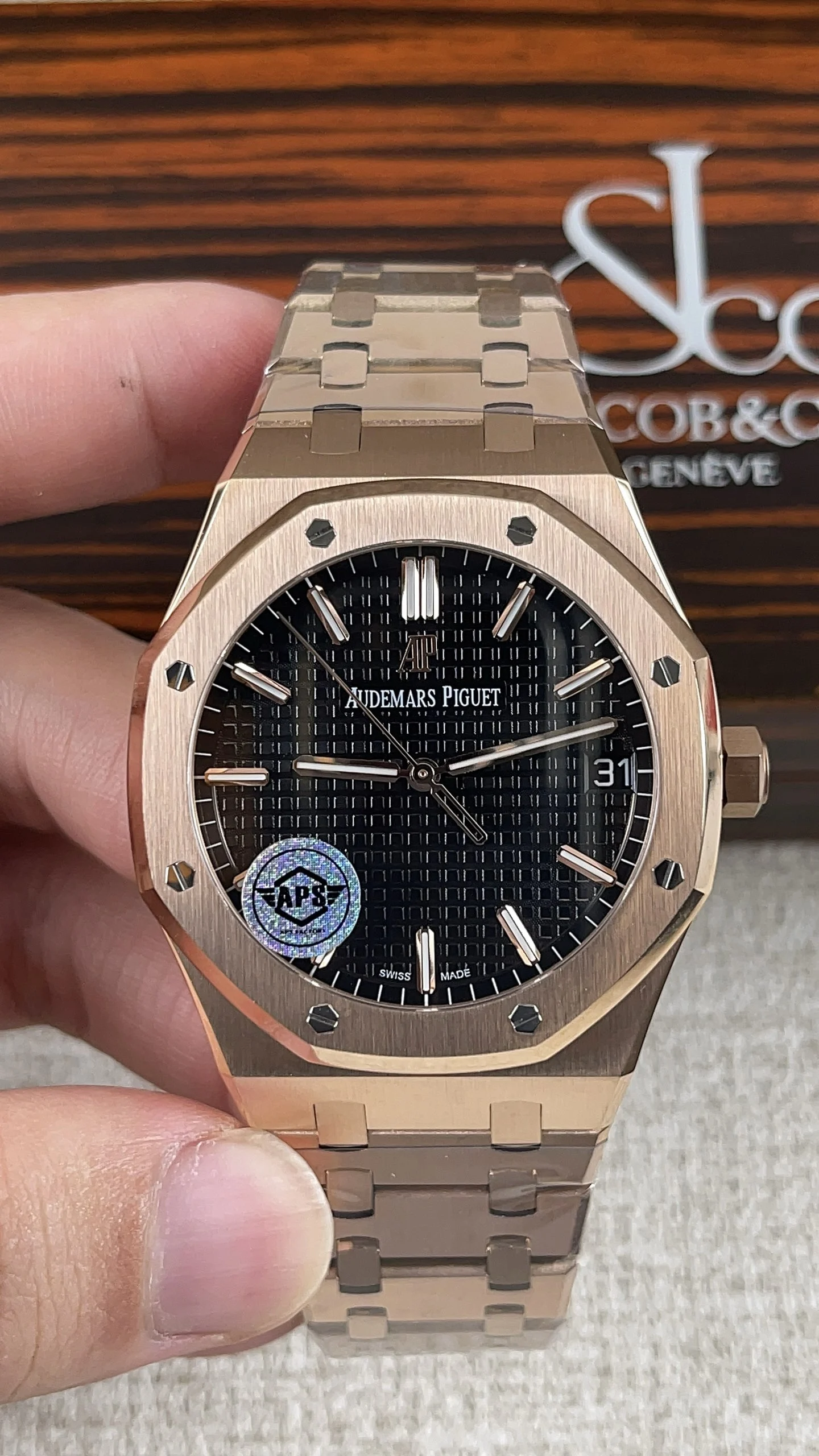 Audemars Piguet Rose Gold 15500 — photographed off the sweep