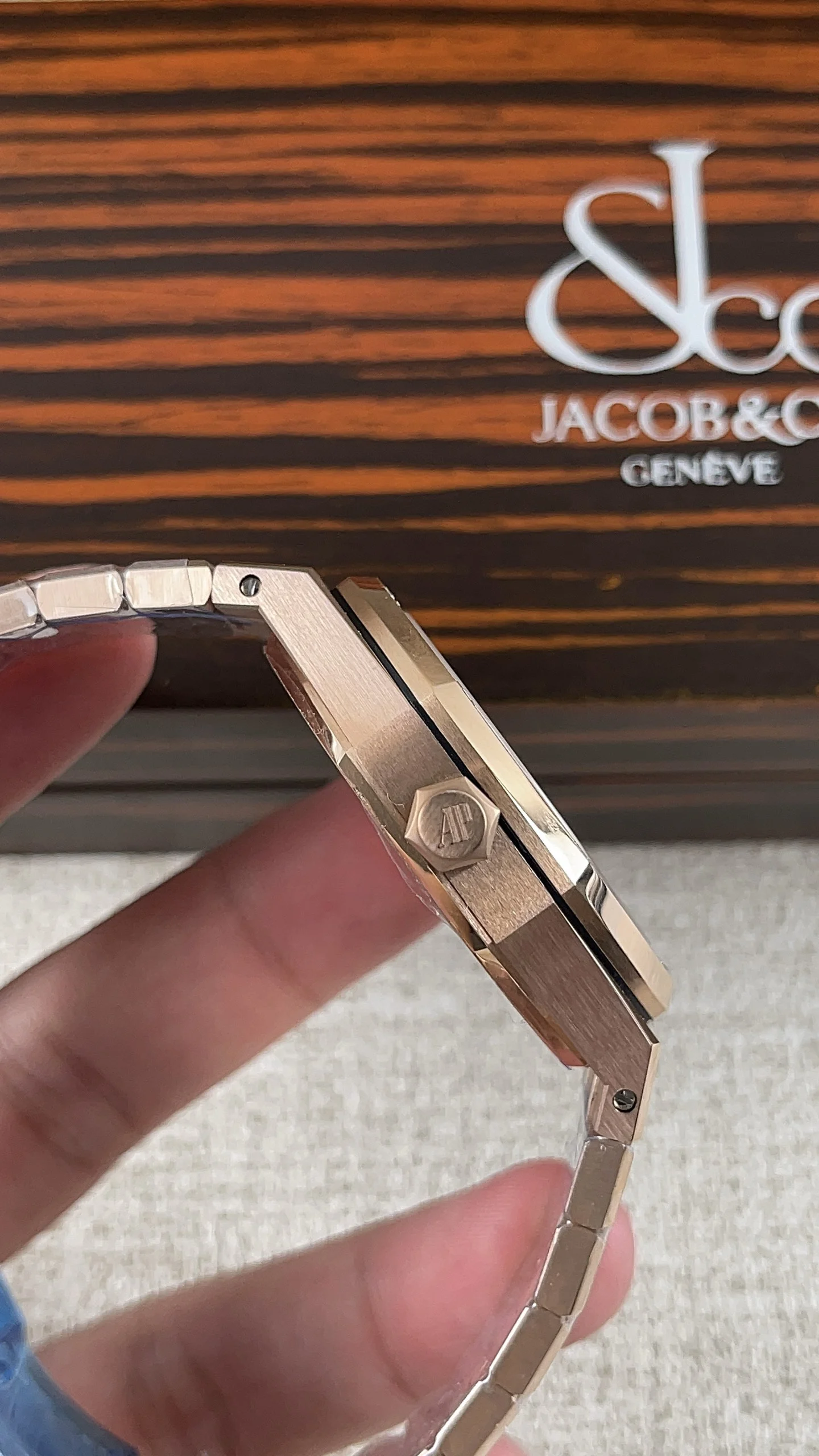 Audemars Piguet Rose Gold 15500 — photographed off the sweep