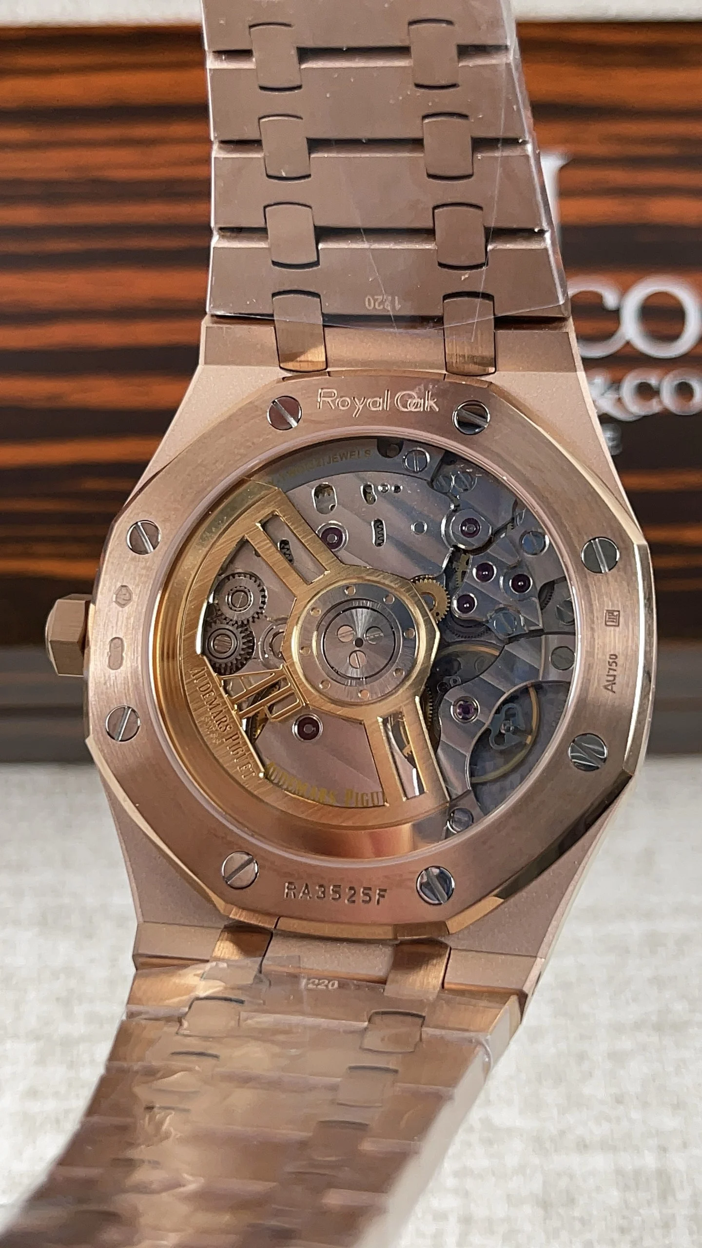 Audemars Piguet Rose Gold 15500 — photographed off the sweep