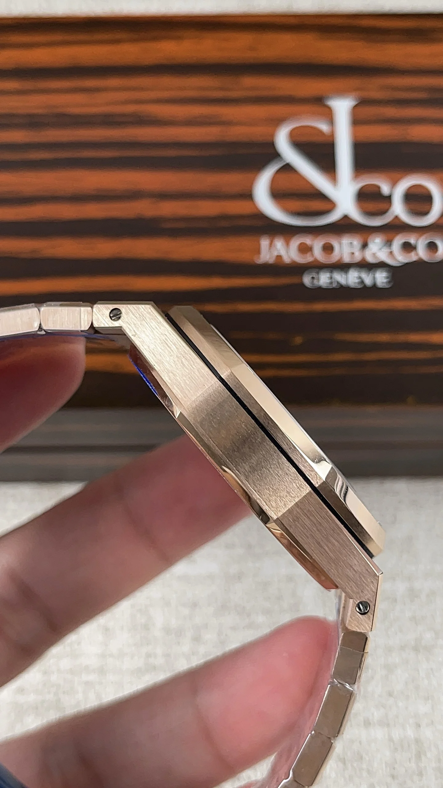 Audemars Piguet Rose Gold 15500 — photographed off the sweep
