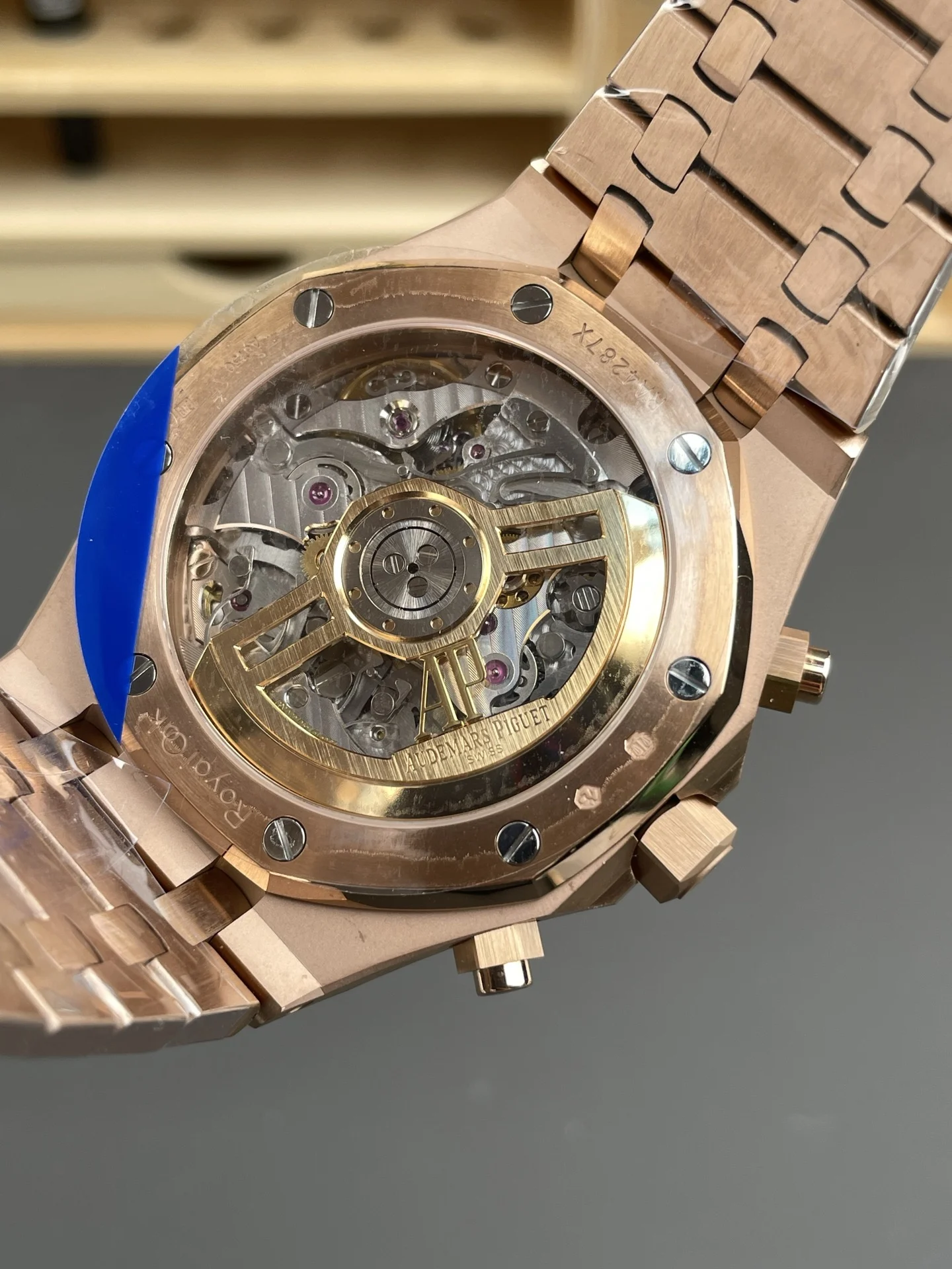 Audemars Piguet Rose Gold Black Dial 26240 41mm — photographed off the sweep