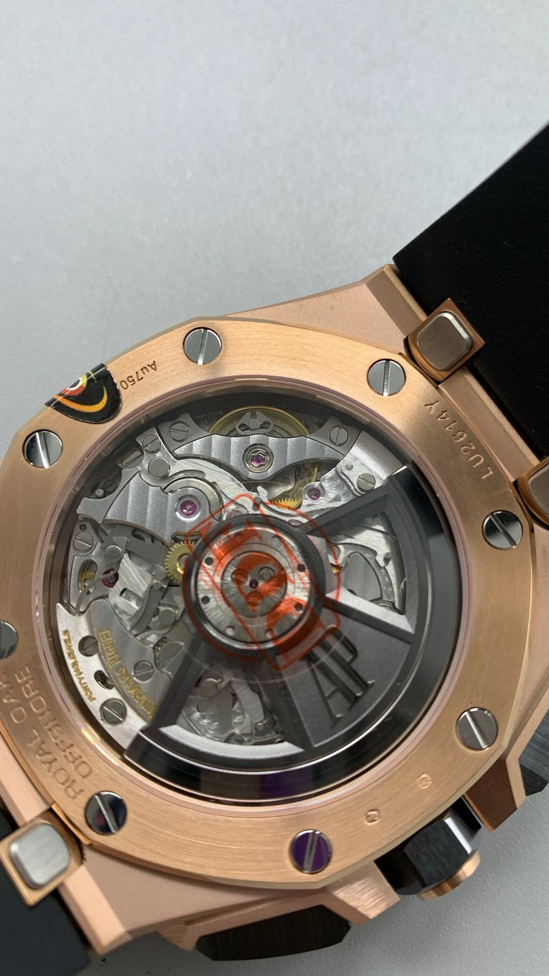 Audemars Piguet Rose Gold Black Dial 26420 — photographed off the sweep