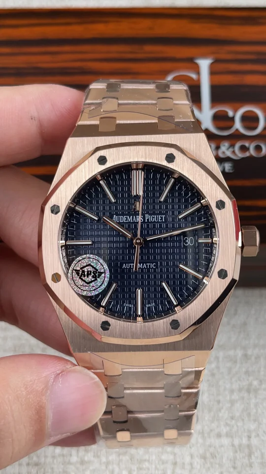 Audemars Piguet Rose Gold Blue Dial 15400