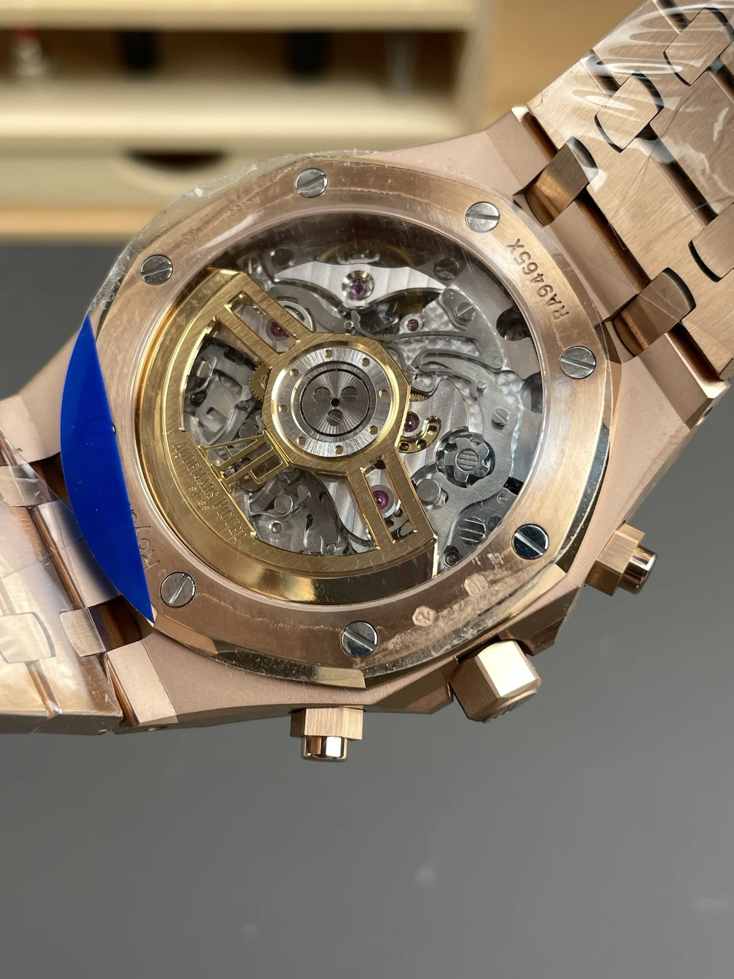 Audemars Piguet Rose Gold Green Dial 26240 41mm — photographed off the sweep