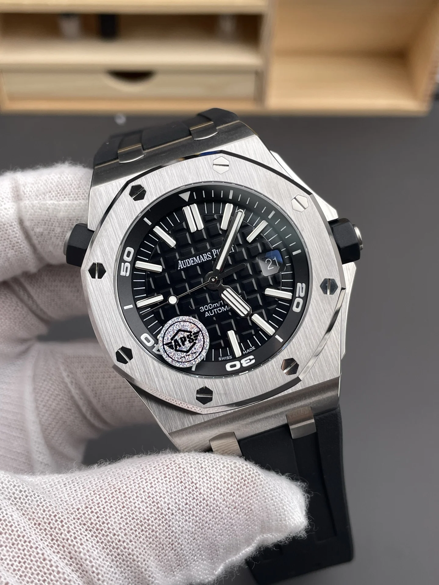 Audemars Piguet Royal Oak 15710 42mm — photographed off the sweep