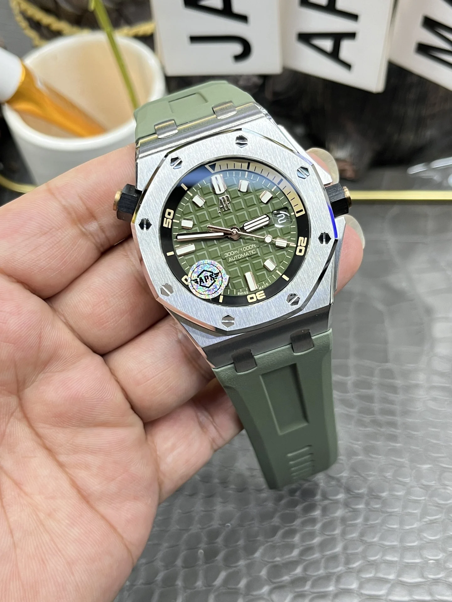 Audemars Piguet Royal Oak 15720ST — photographed off the sweep