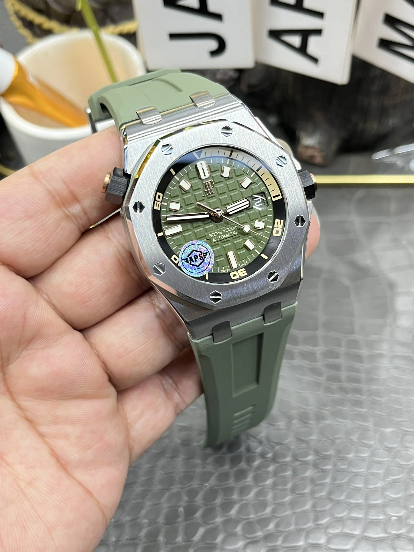 Audemars Piguet Royal Oak 15720ST — photographed off the sweep