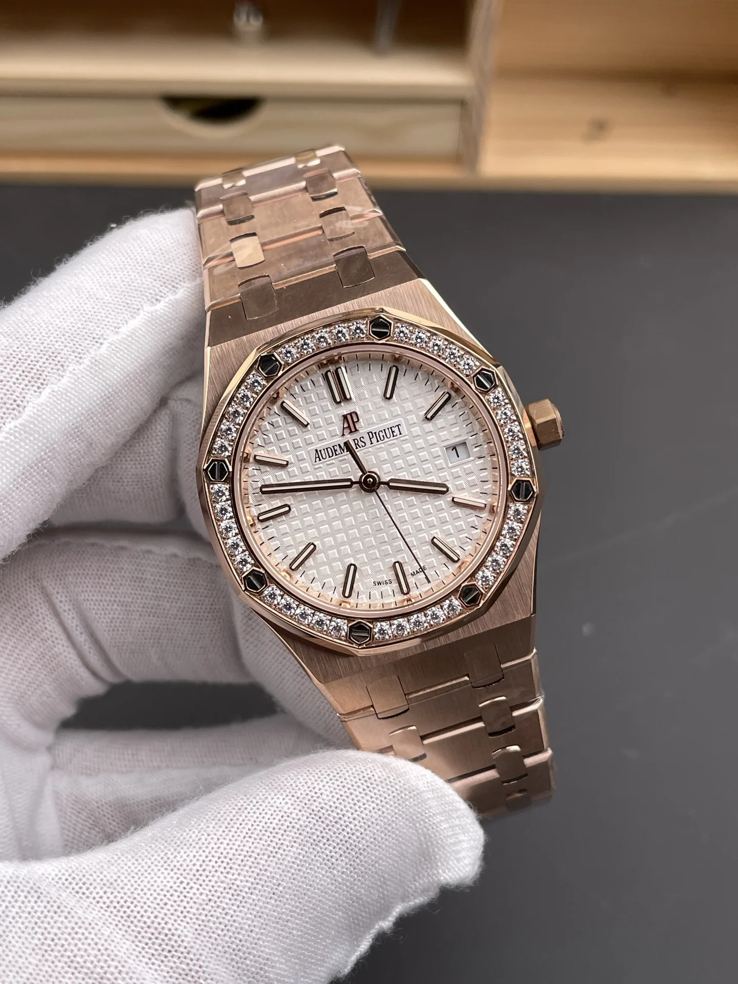 Audemars Piguet Royal Oak 77351OR — photographed off the sweep