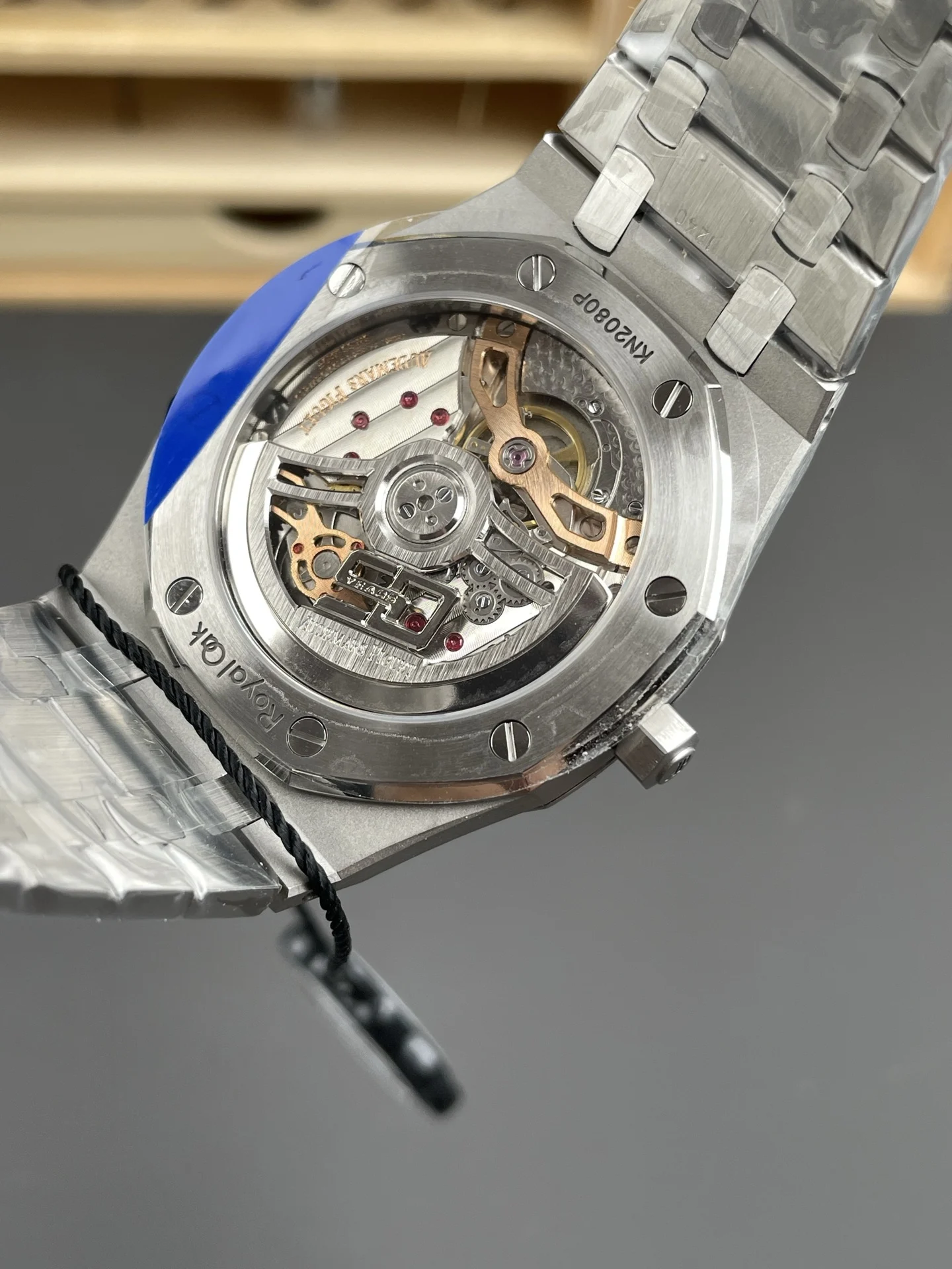 Audemars Piguet Royal Oak Blue Dial 39mm — photographed off the sweep
