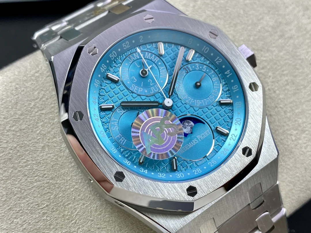 Audemars Piguet Royal Oak Moon Phase 26574 — photographed off the sweep