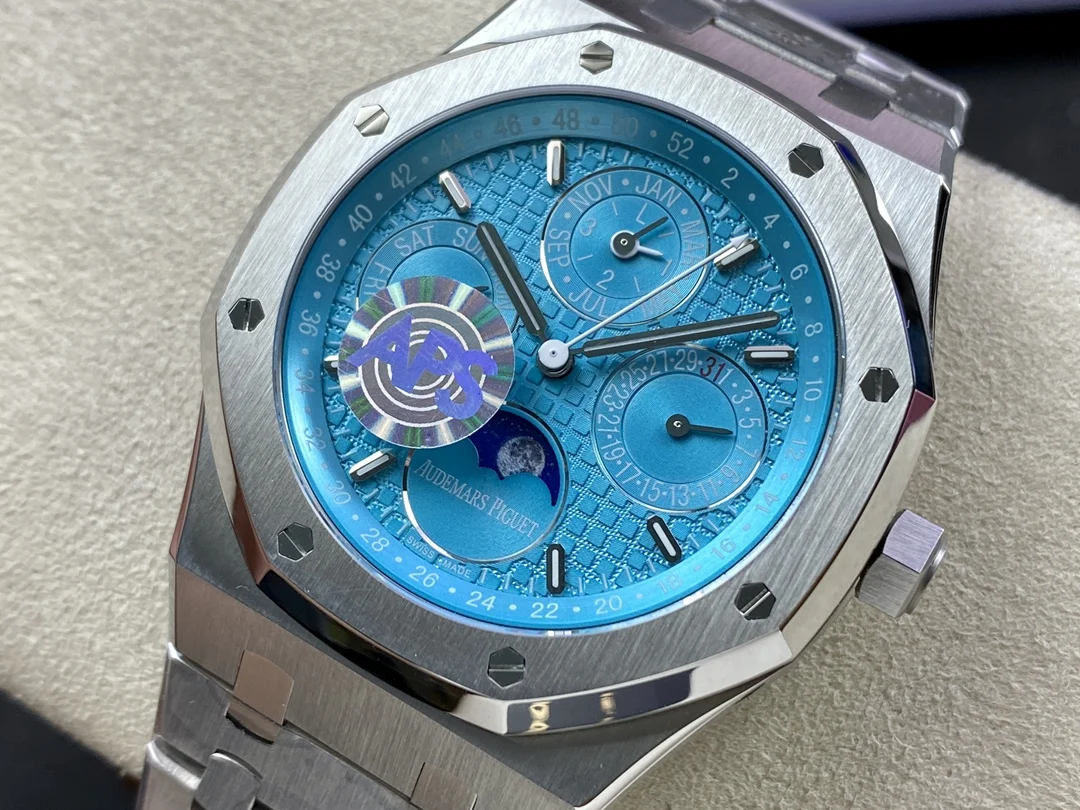 Audemars Piguet Royal Oak Moon Phase 26574 — photographed off the sweep