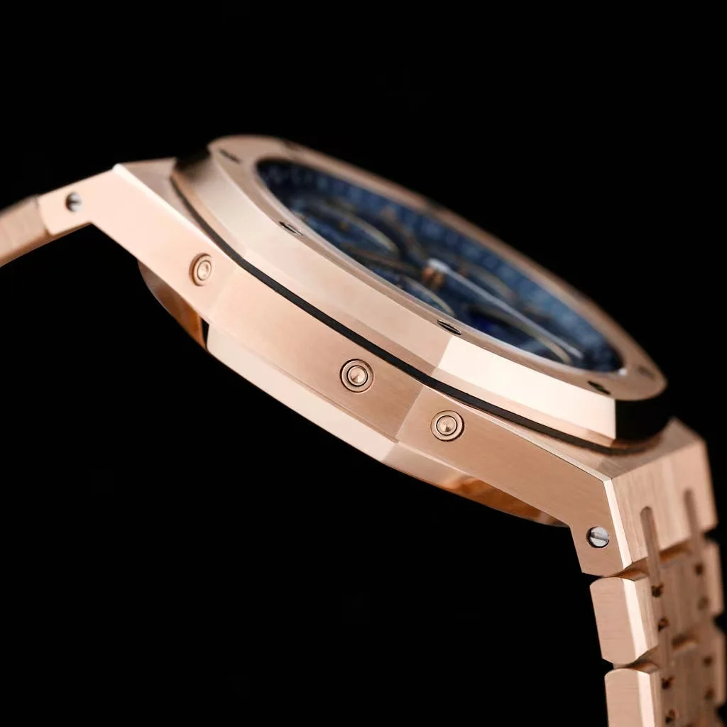 Audemars Piguet Royal Oak Moon Phase Tapisserie 41mm — photographed off the sweep