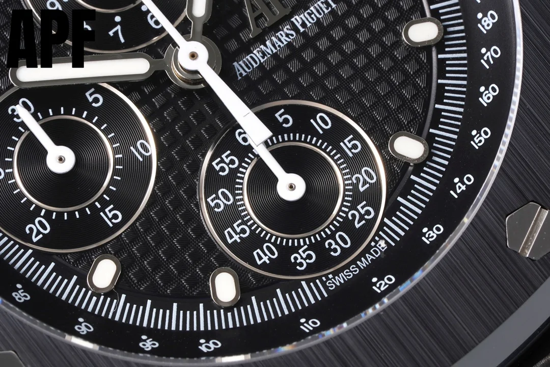 Audemars Piguet Royal Oak Offshore Ceramic 26470 42mm — photographed off the sweep