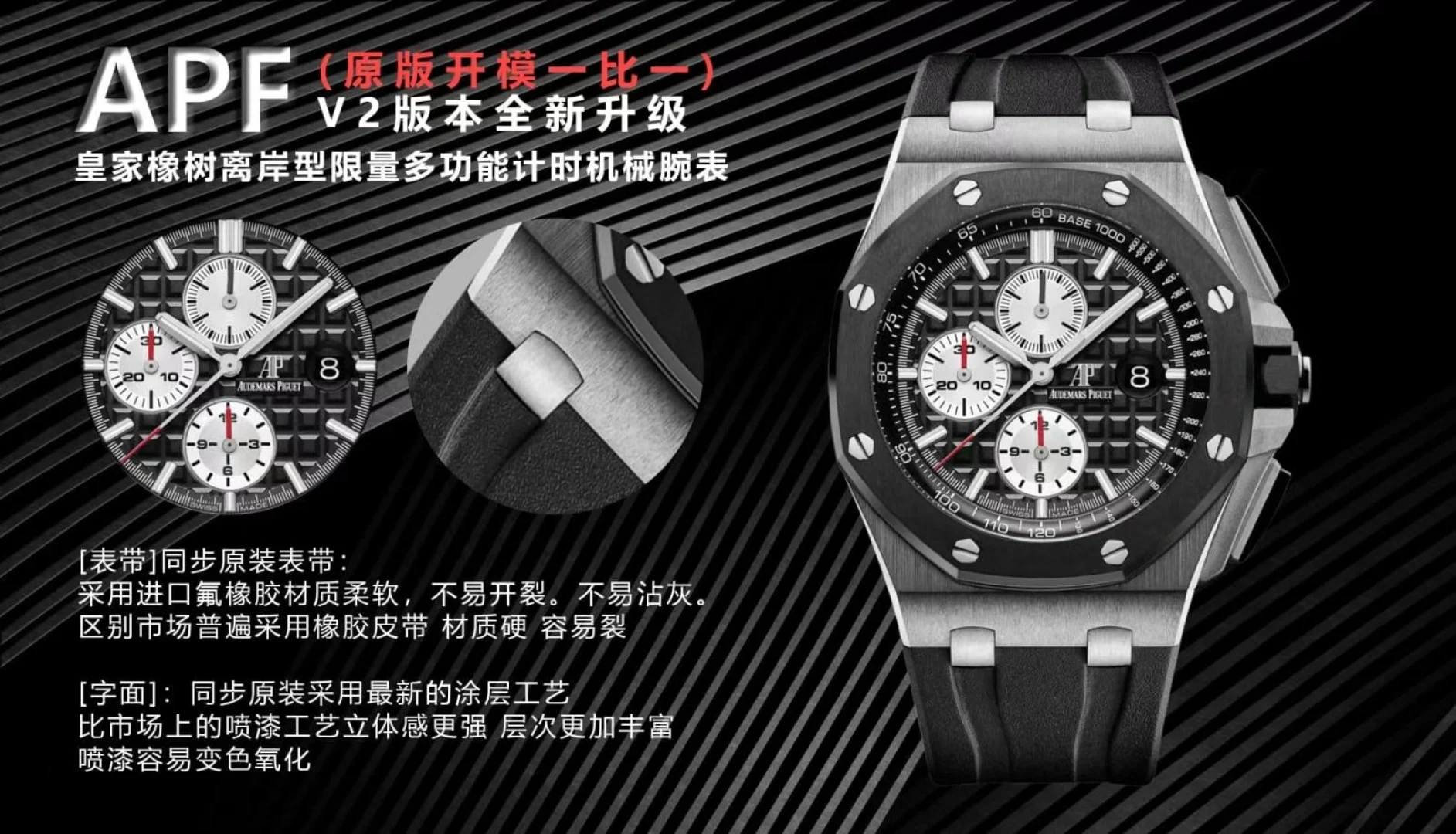 Audemars Piguet Royal Oak Offshore Ceramic 44mm — photographed off the sweep