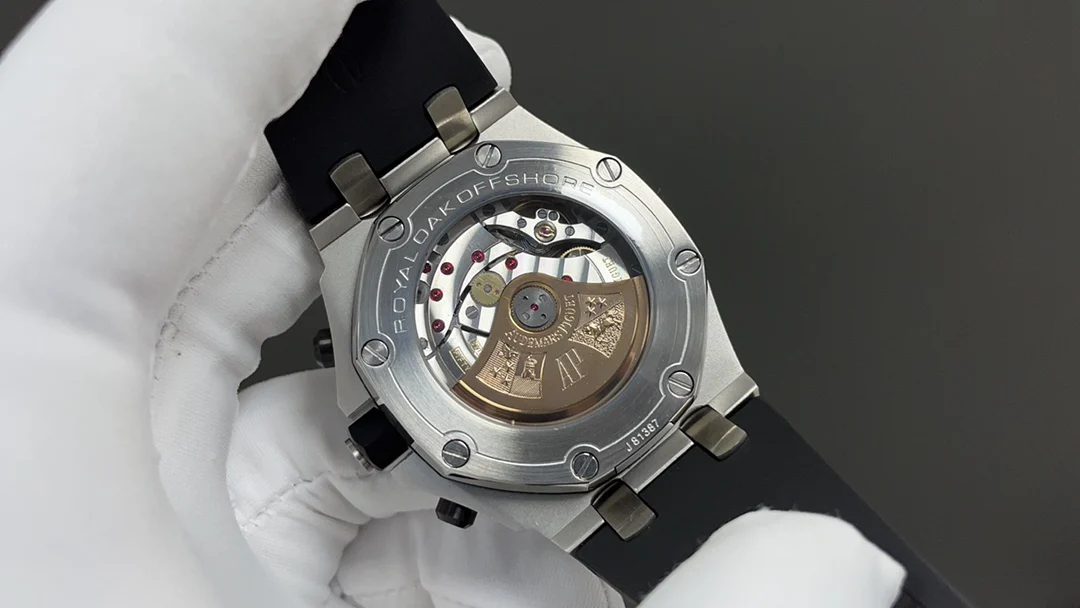 Audemars Piguet Royal Oak Offshore Ceramic Black Dial 26238 — photographed off the sweep
