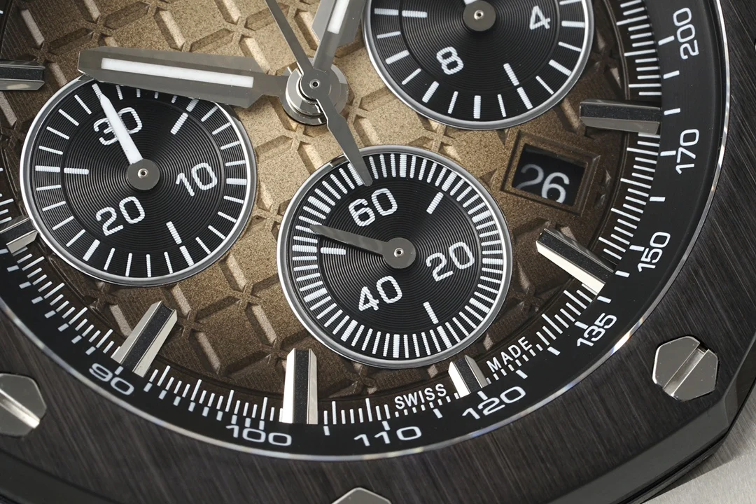Audemars Piguet Royal Oak Offshore Panda 26420 — photographed off the sweep