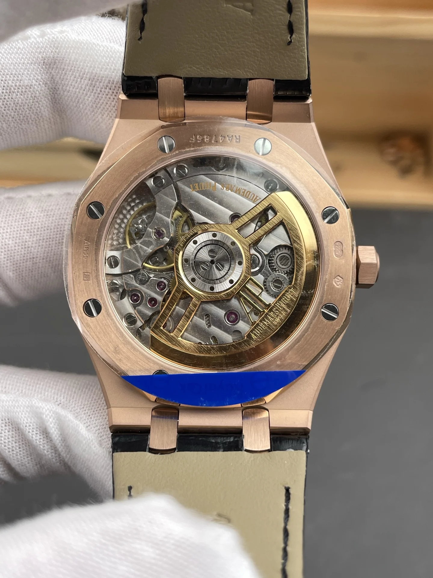 Audemars Piguet Royal Oak Rose Gold 15500 — photographed off the sweep