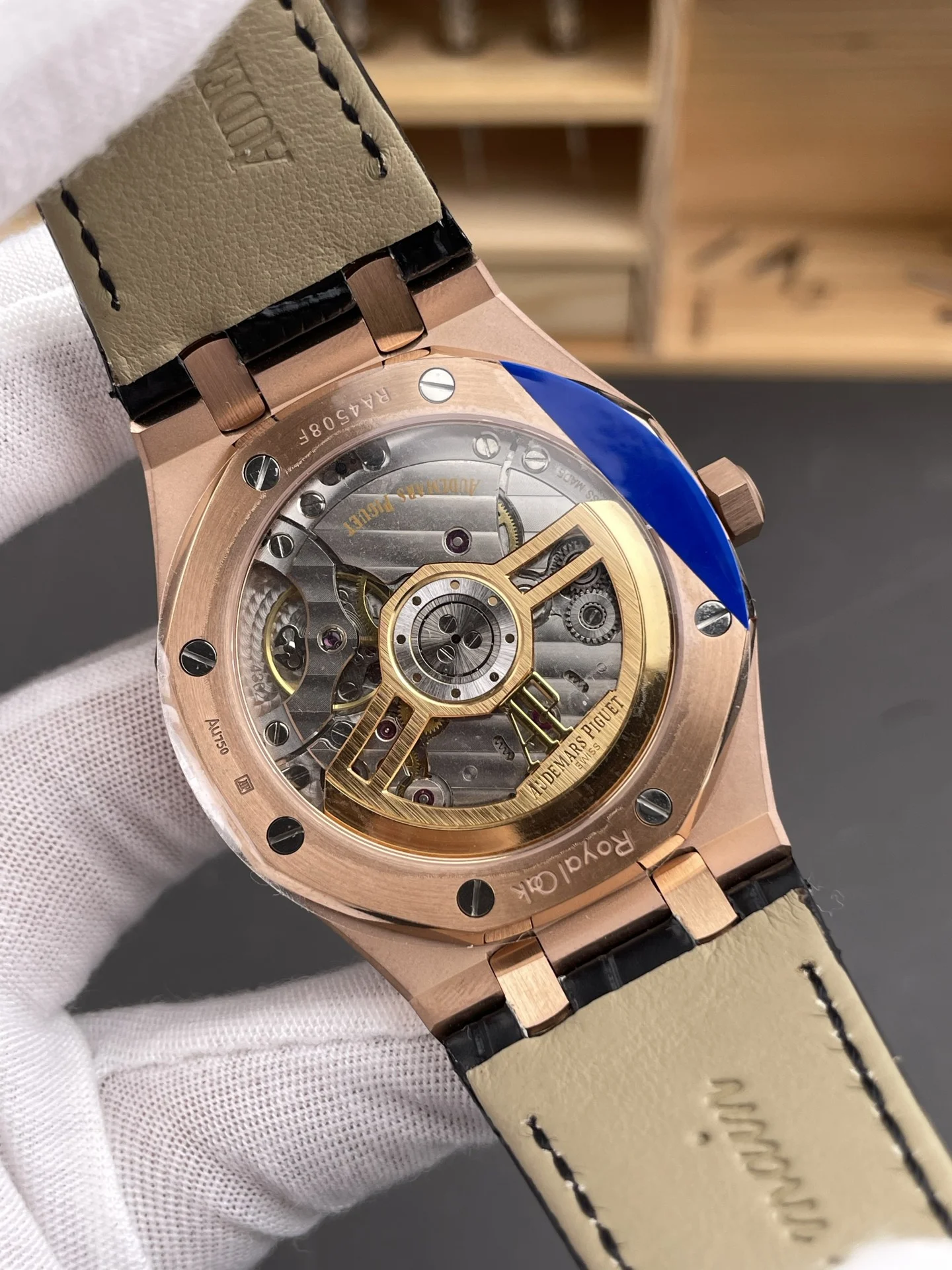 Audemars Piguet Royal Oak Rose Gold 15510 — photographed off the sweep