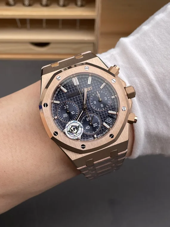 Audemars Piguet Royal Oak Rose Gold Blue Dial 26240