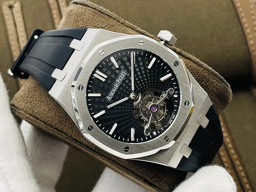 Audemars Piguet Royal Oak Tourbillon Tapisserie — photographed off the sweep