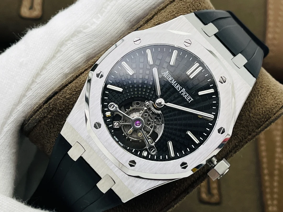 Audemars Piguet Royal Oak Tourbillon Tapisserie — photographed off the sweep