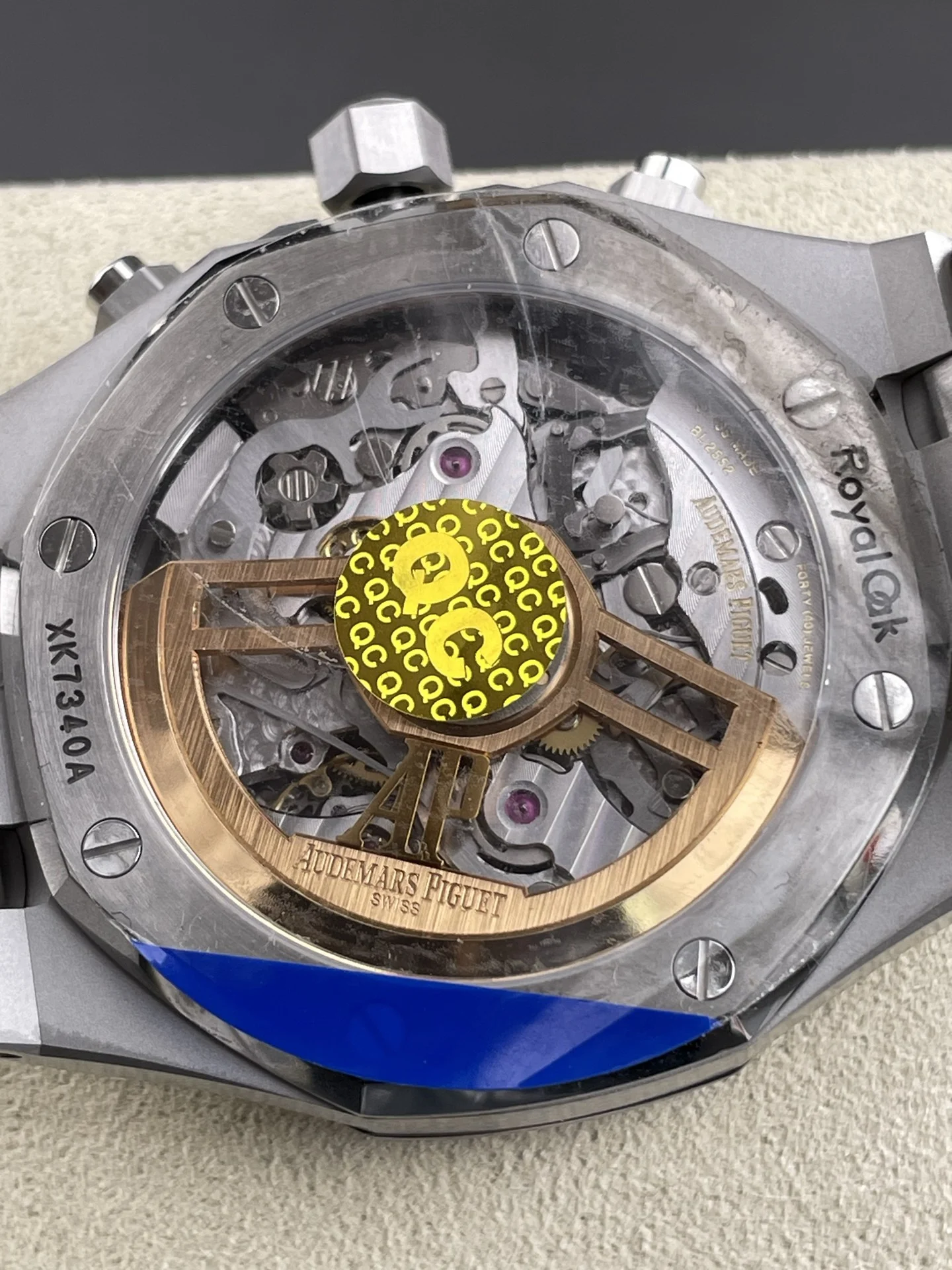Audemars Piguet Royal Oak White Dial — photographed off the sweep