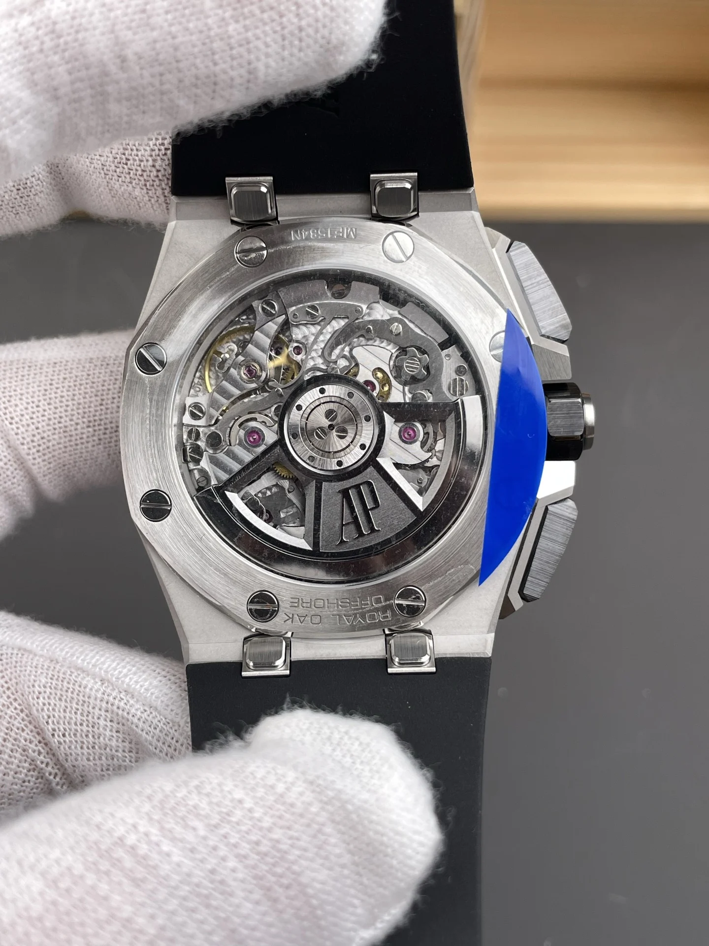 Audemars Piguet Steel Black Dial 26420 — photographed off the sweep