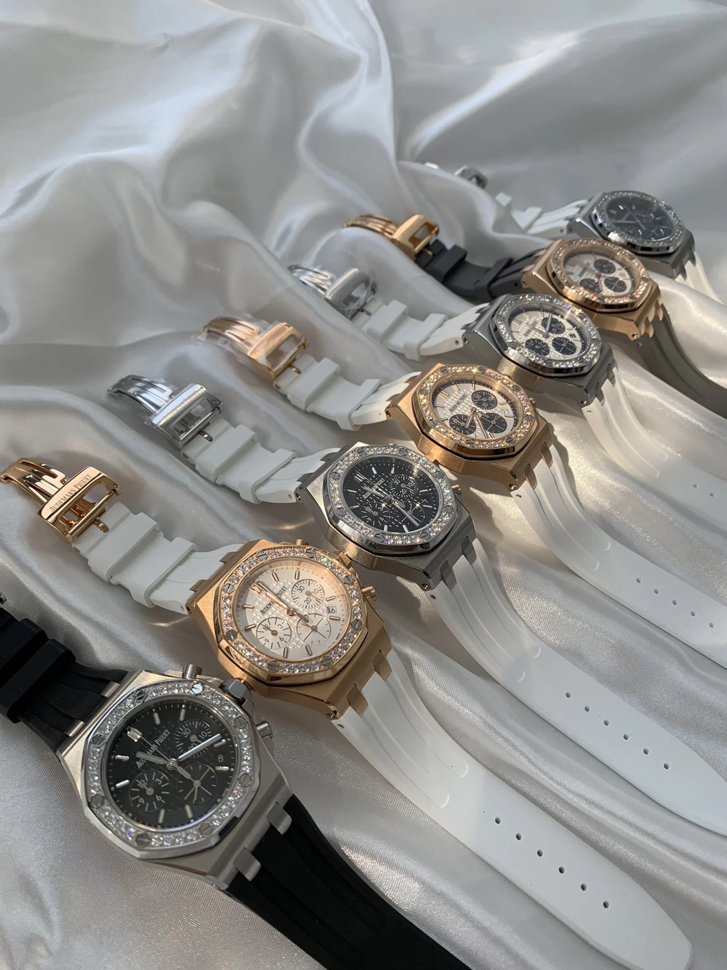 Audemars Piguet Steel Red Dial — photographed off the sweep