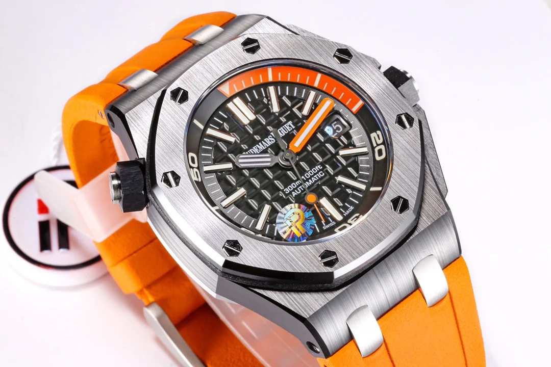 Audemars Piguet Titanium Black Dial 15707 42mm — photographed off the sweep