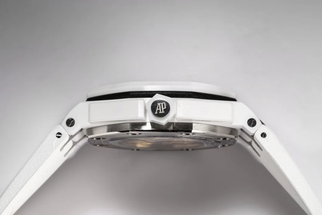 Audemars Piguet Titanium Black Dial 15707 42mm — photographed off the sweep