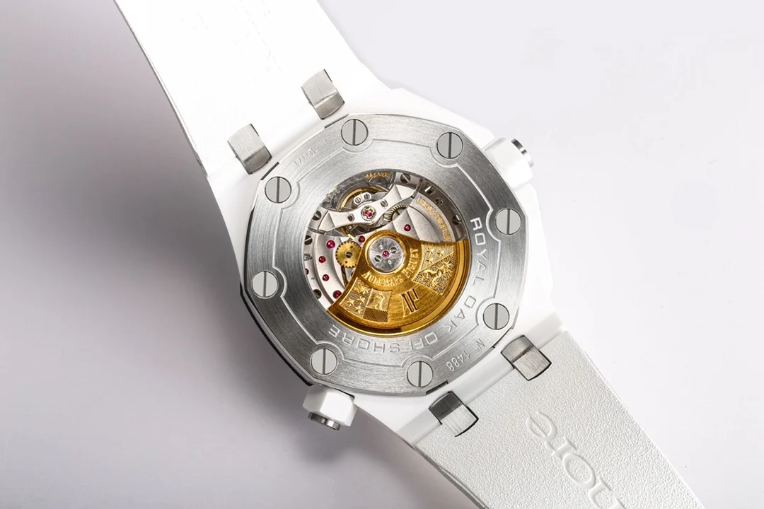 Audemars Piguet Titanium Black Dial 15707 42mm — photographed off the sweep