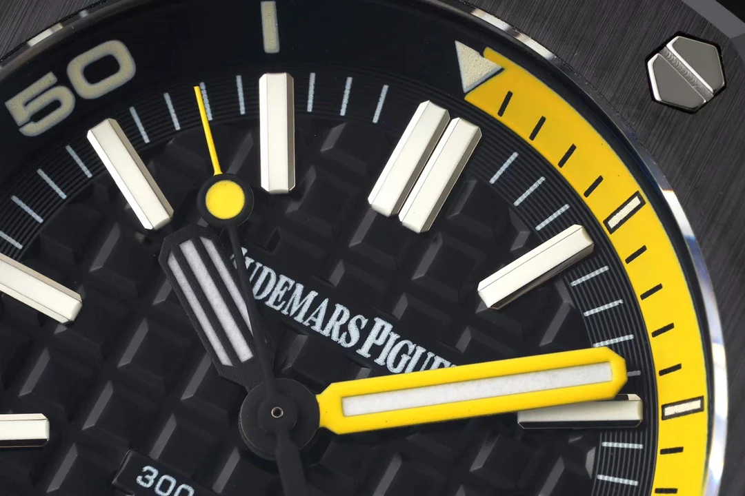 Audemars Piguet Titanium Blue Dial 15706 42mm — photographed off the sweep