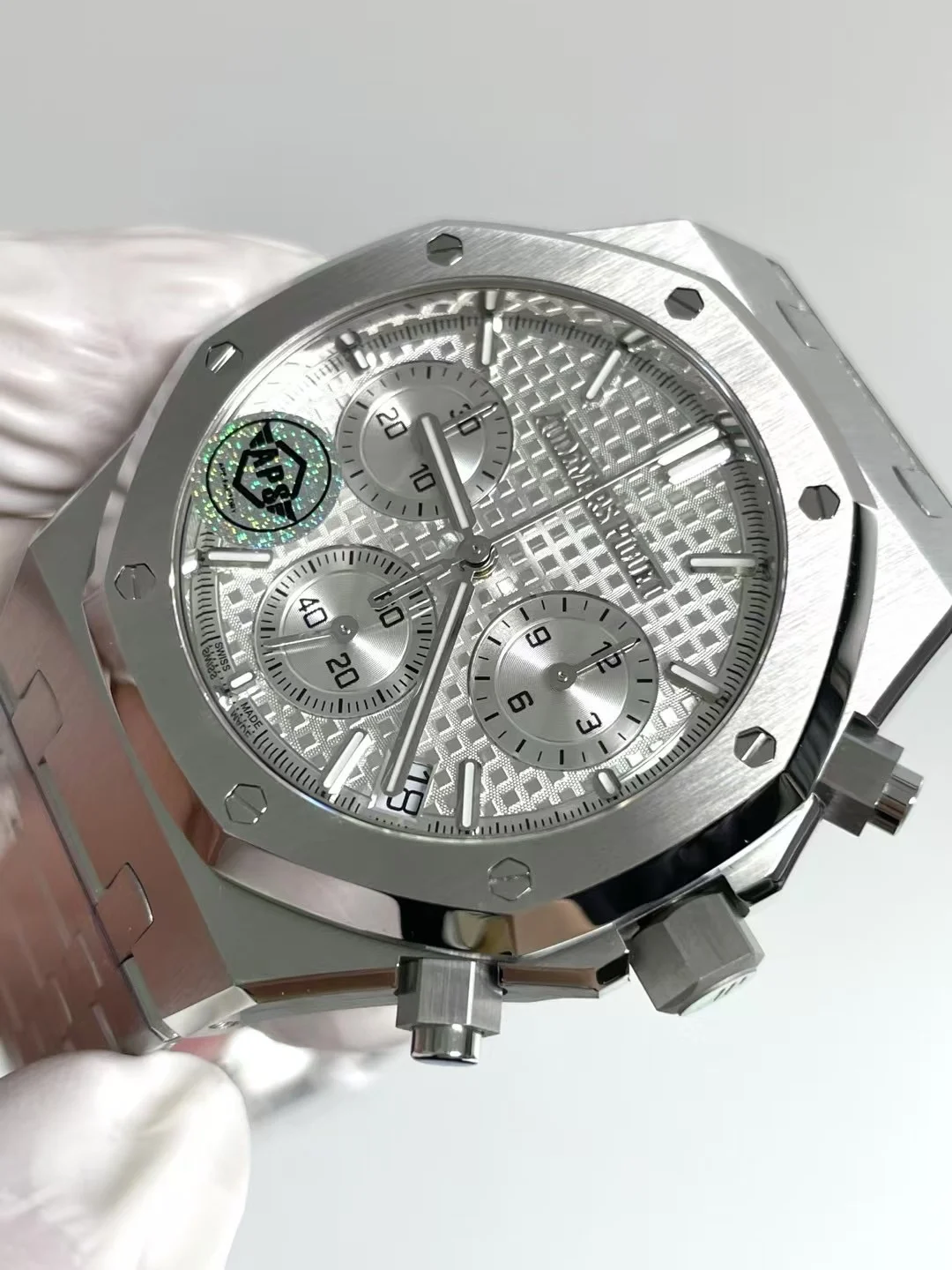 Audemars Piguet White Dial 26240 — photographed off the sweep