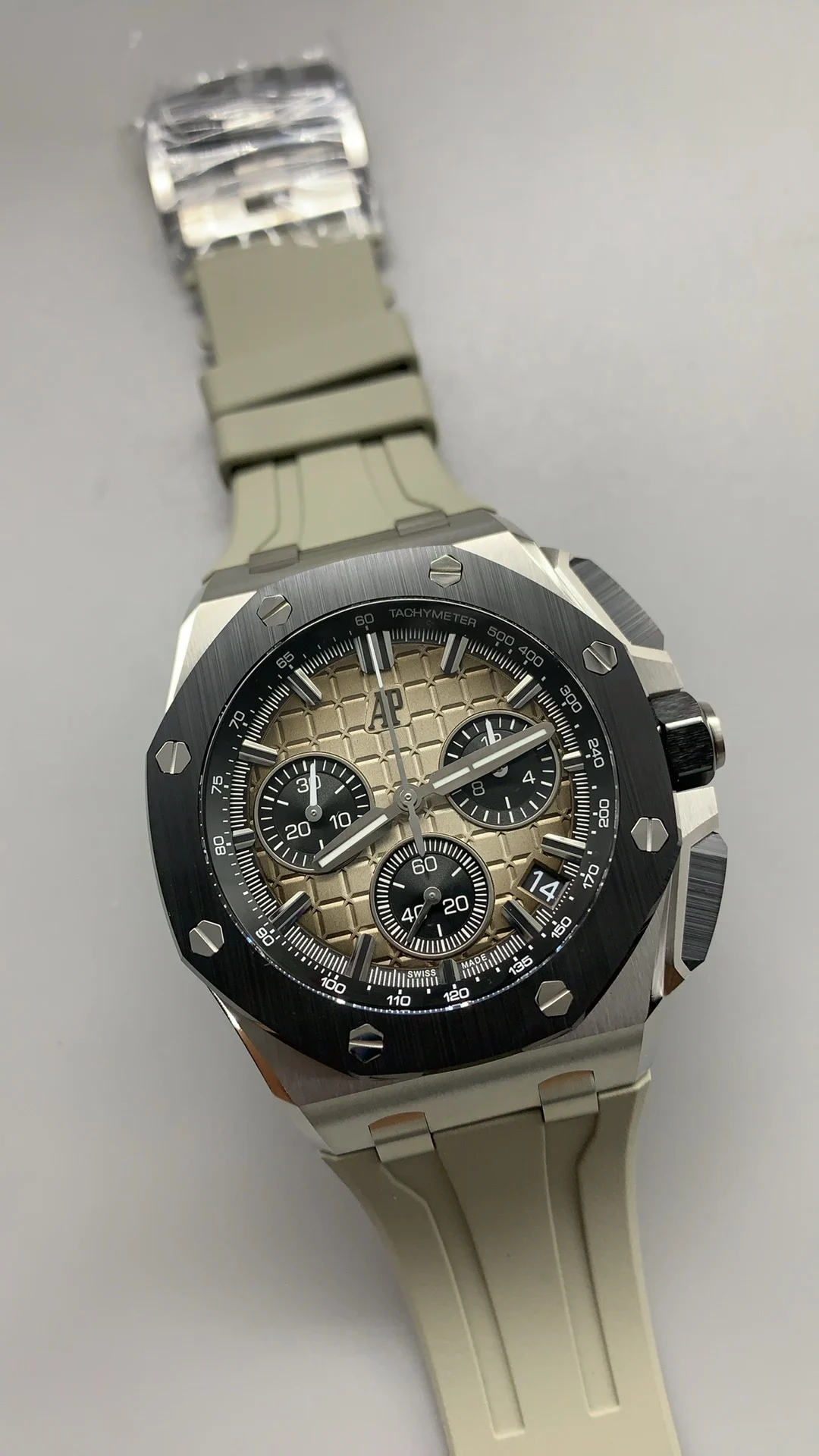 Audemars Piguet Yellow Dial 26420 — photographed off the sweep