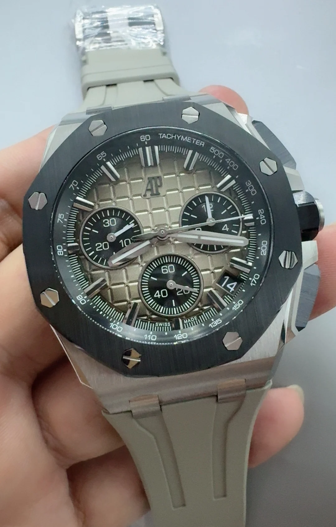 Audemars Piguet Yellow Dial 26420 — photographed off the sweep